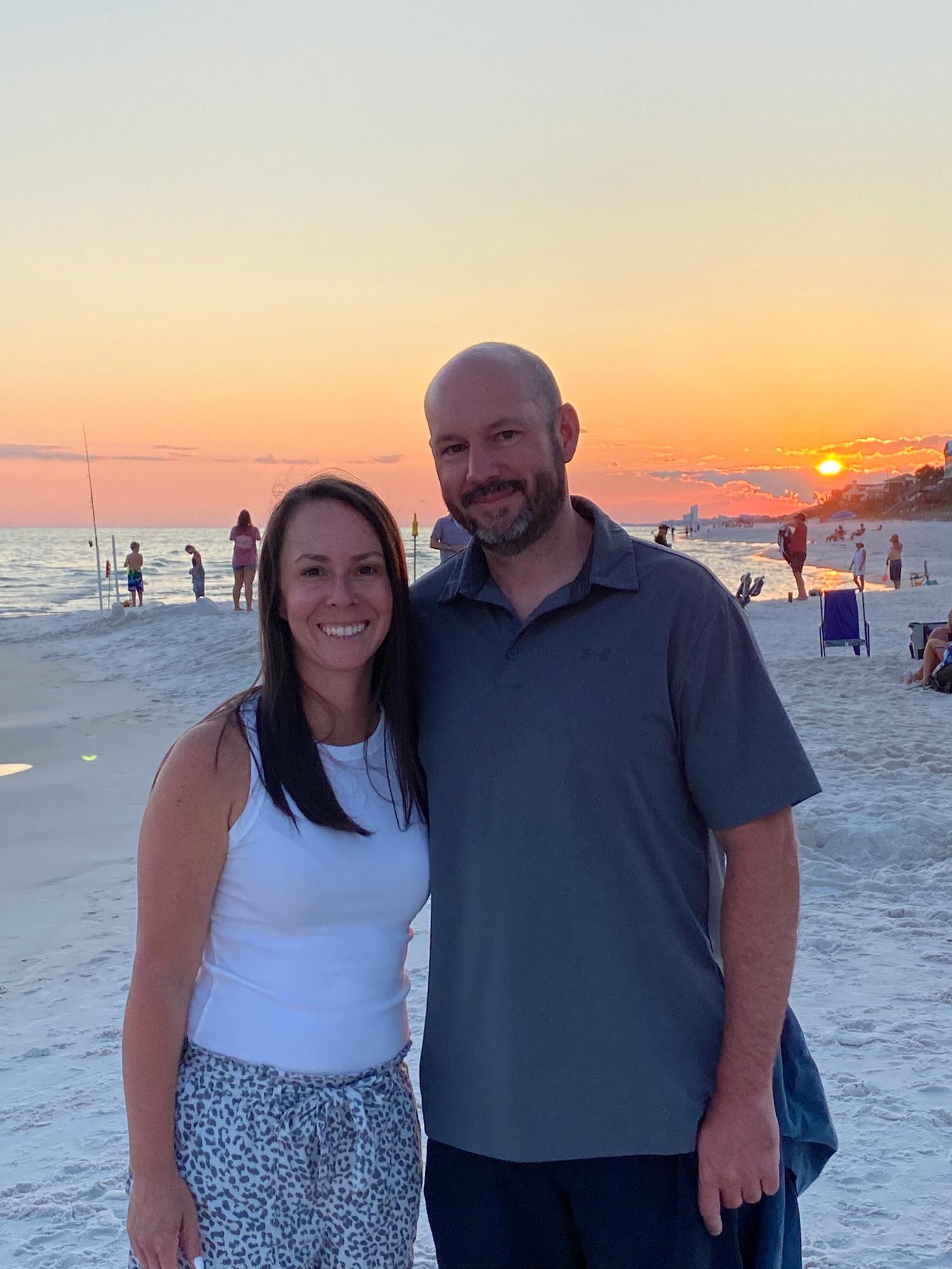 Sunset on the beach in Seacrest