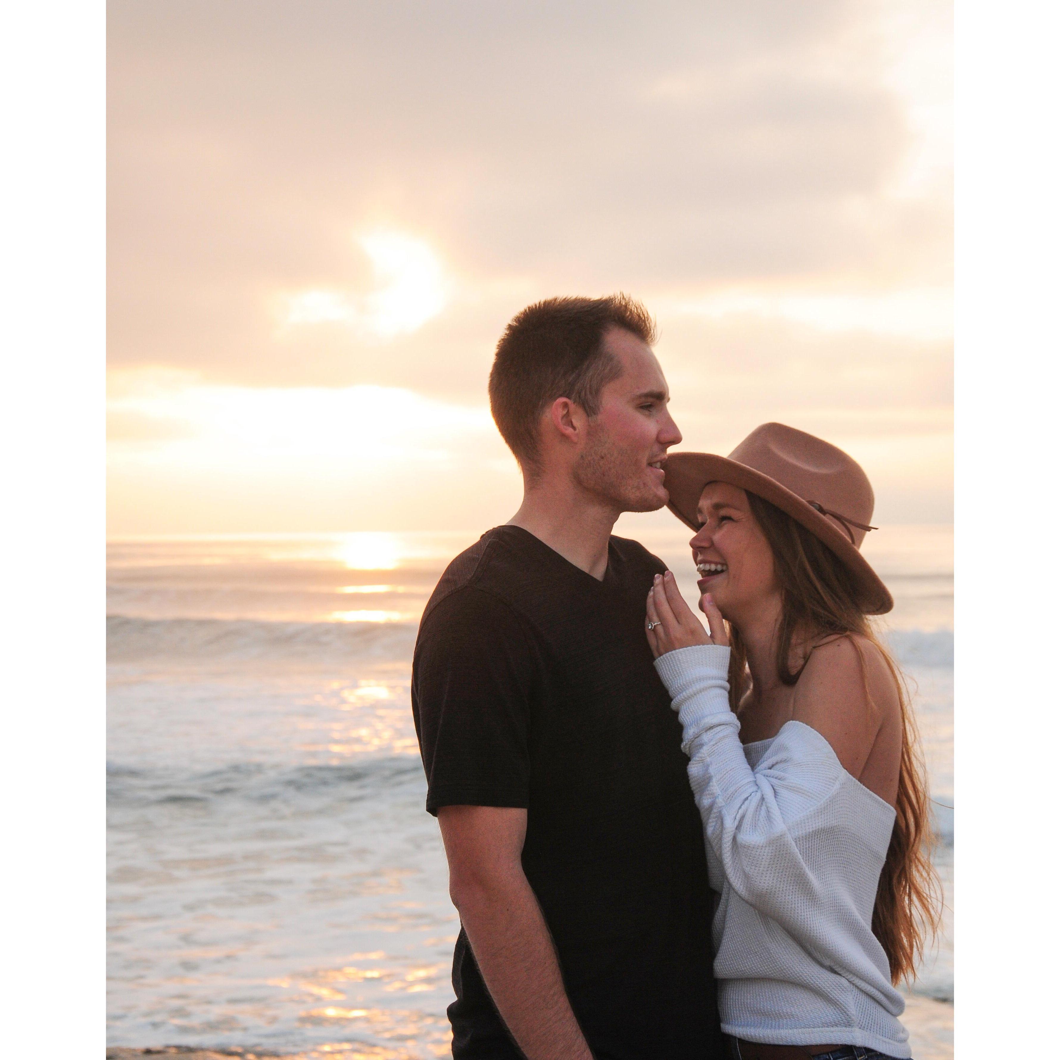 Our sweet friend Hannah took some engagement photos for us at Sunset Cliffs
