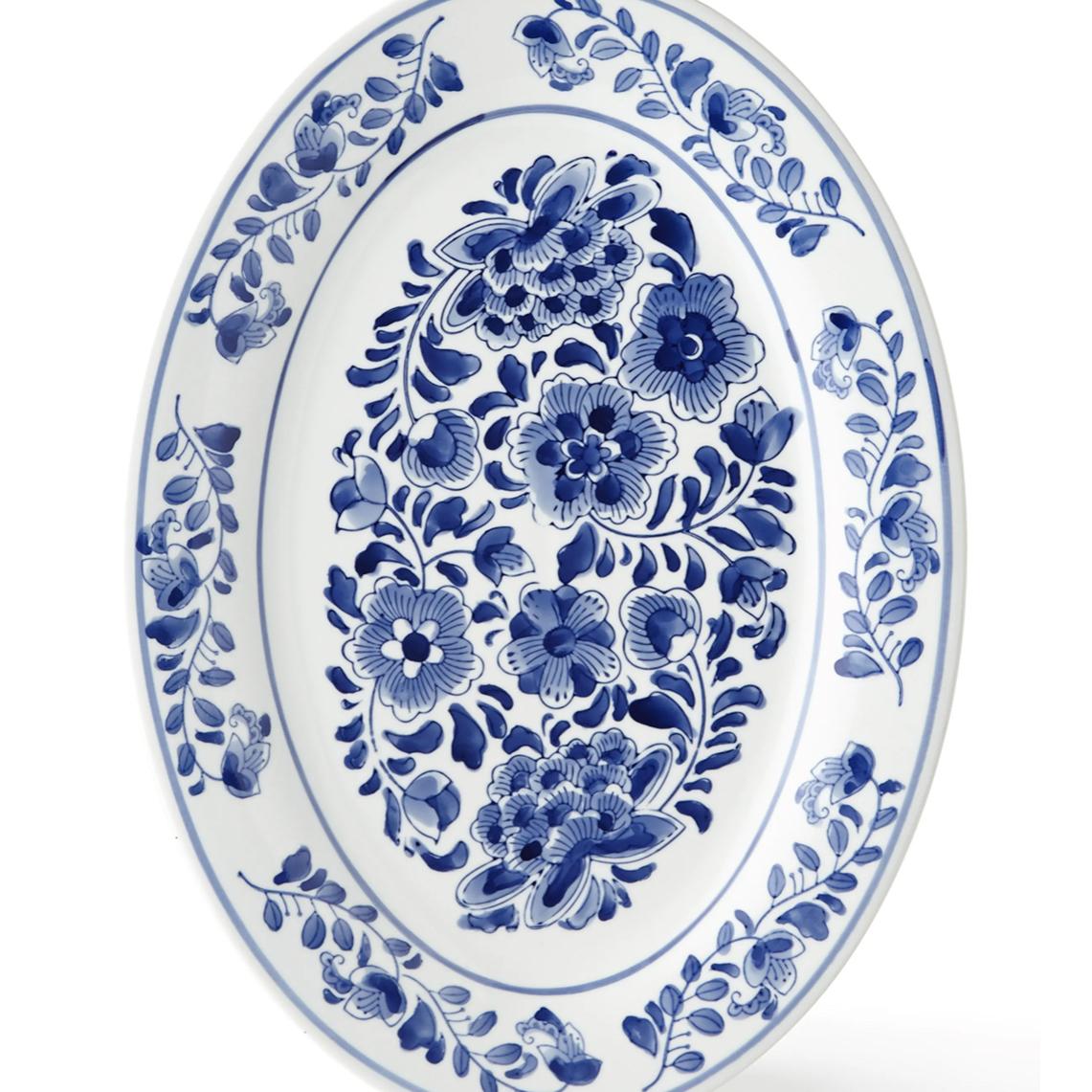 Neiman Marcus Assorted Blue & White Oval Platter