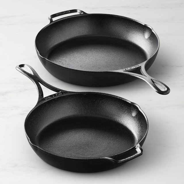 Lodge Blacklock Triple Seasoned Cast Iron 10" & 12" Skillet Set