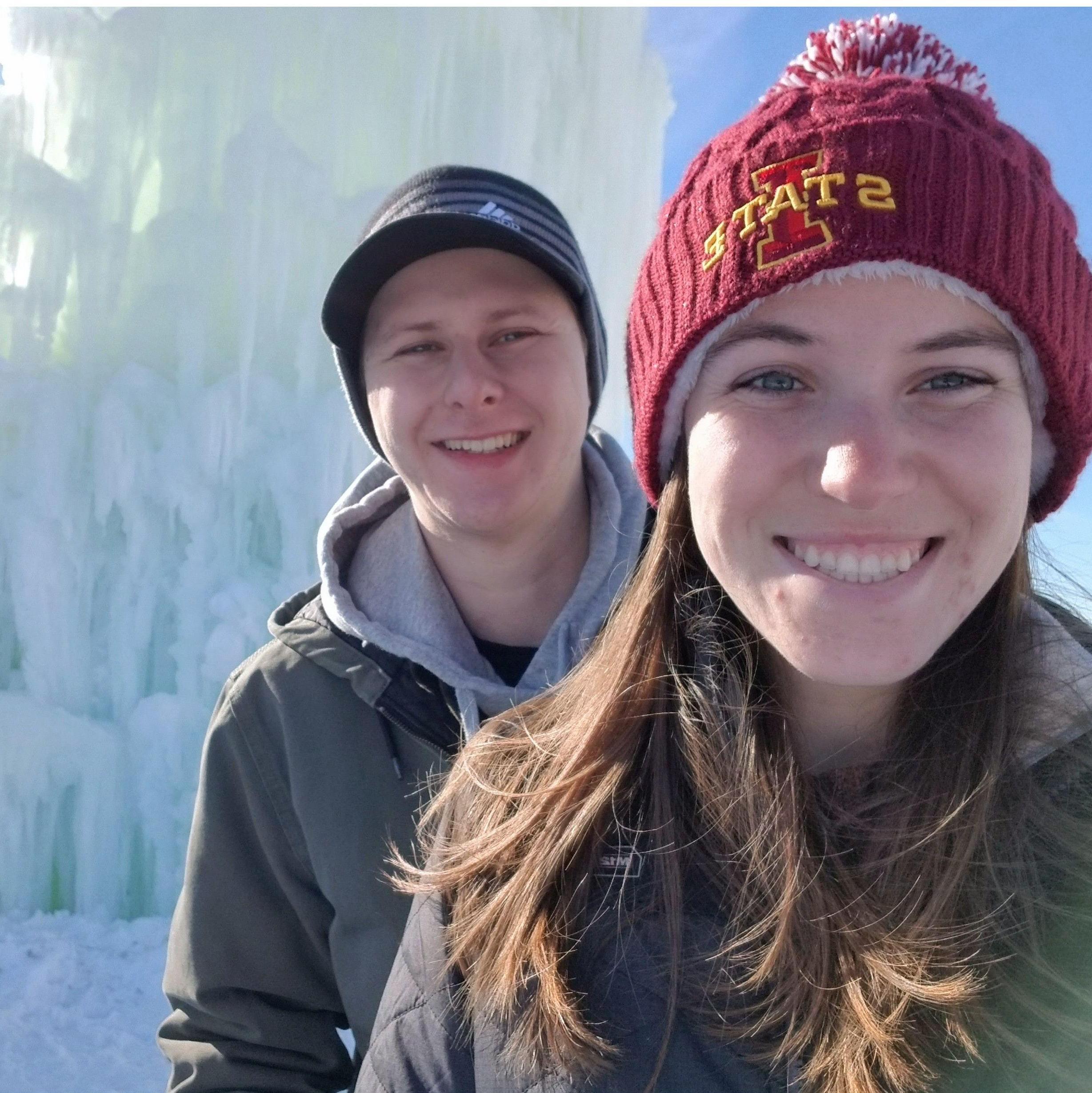Ice castles in Lake Geneva