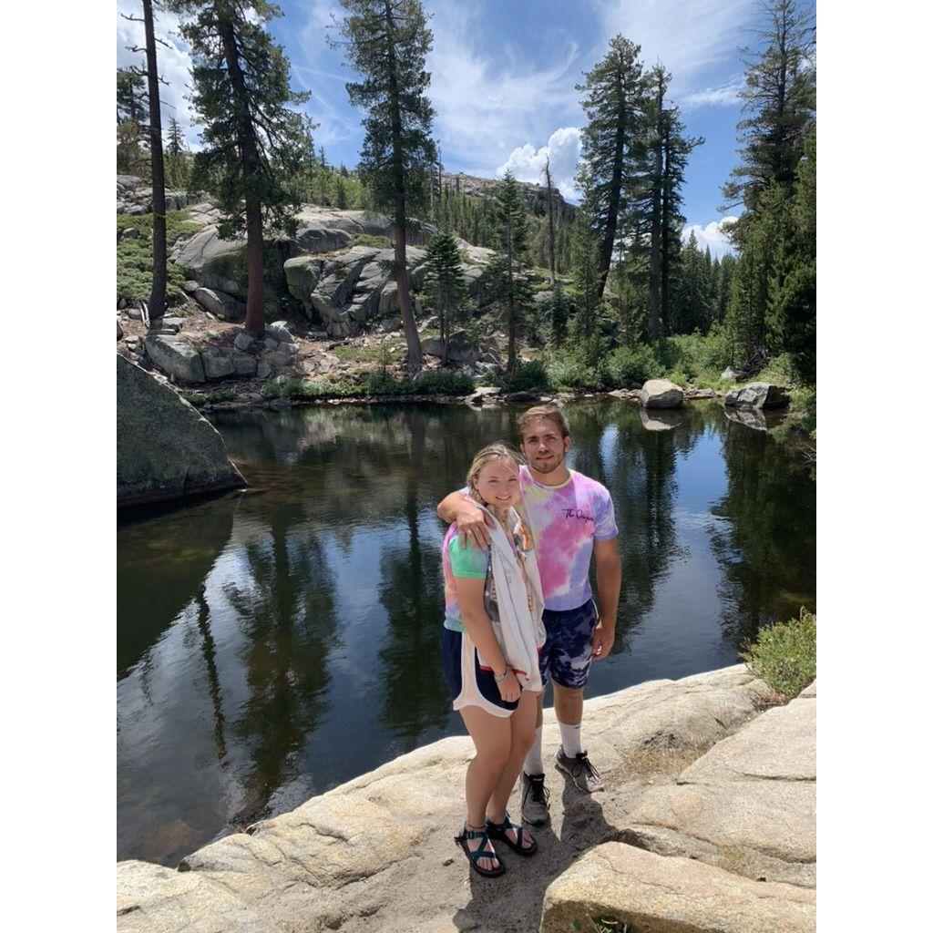 Amanda's birthday hike to a lake near her Grandma's cabin