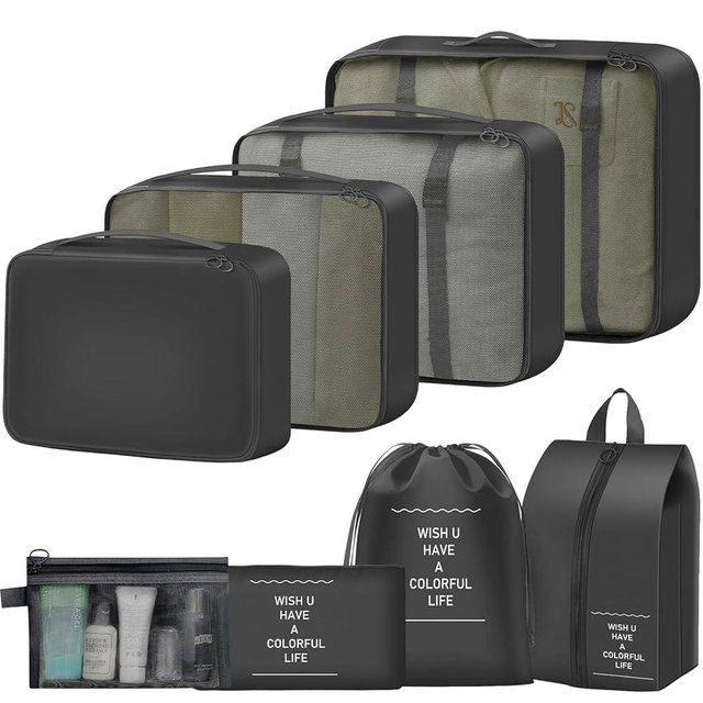 8 Set Packing Cubes for Travel Suitcase Organizer Bags Luggage Packing Cubes Set Travel Essentials Accessories Gifts for Women