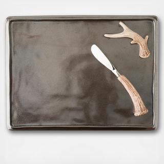 Forest Pewter Serving Board & Spreaders