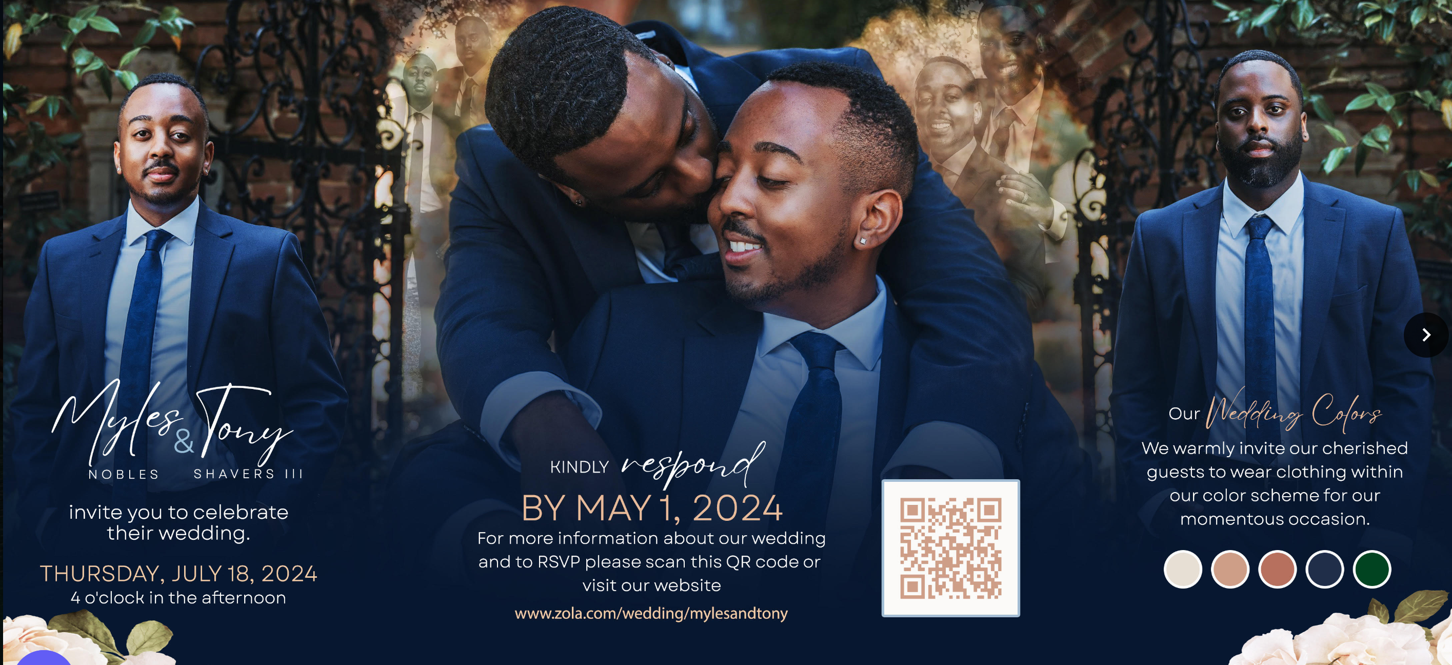 The Wedding Website of Tony Shavers III and Myles Nobles