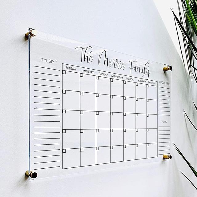Personalized Acrylic Calendar For Wall