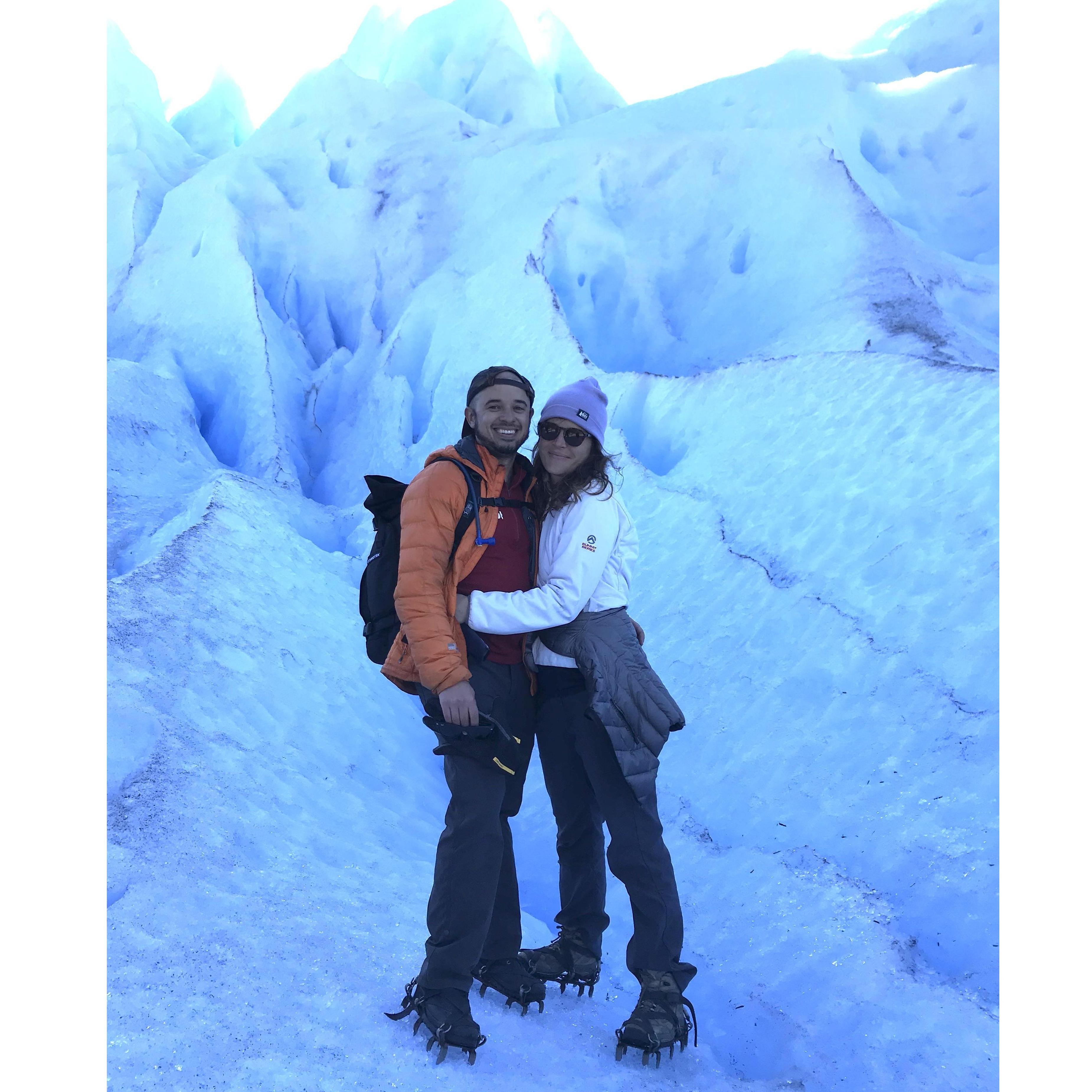 A Florida girl + an Egyptian walked on the glacier