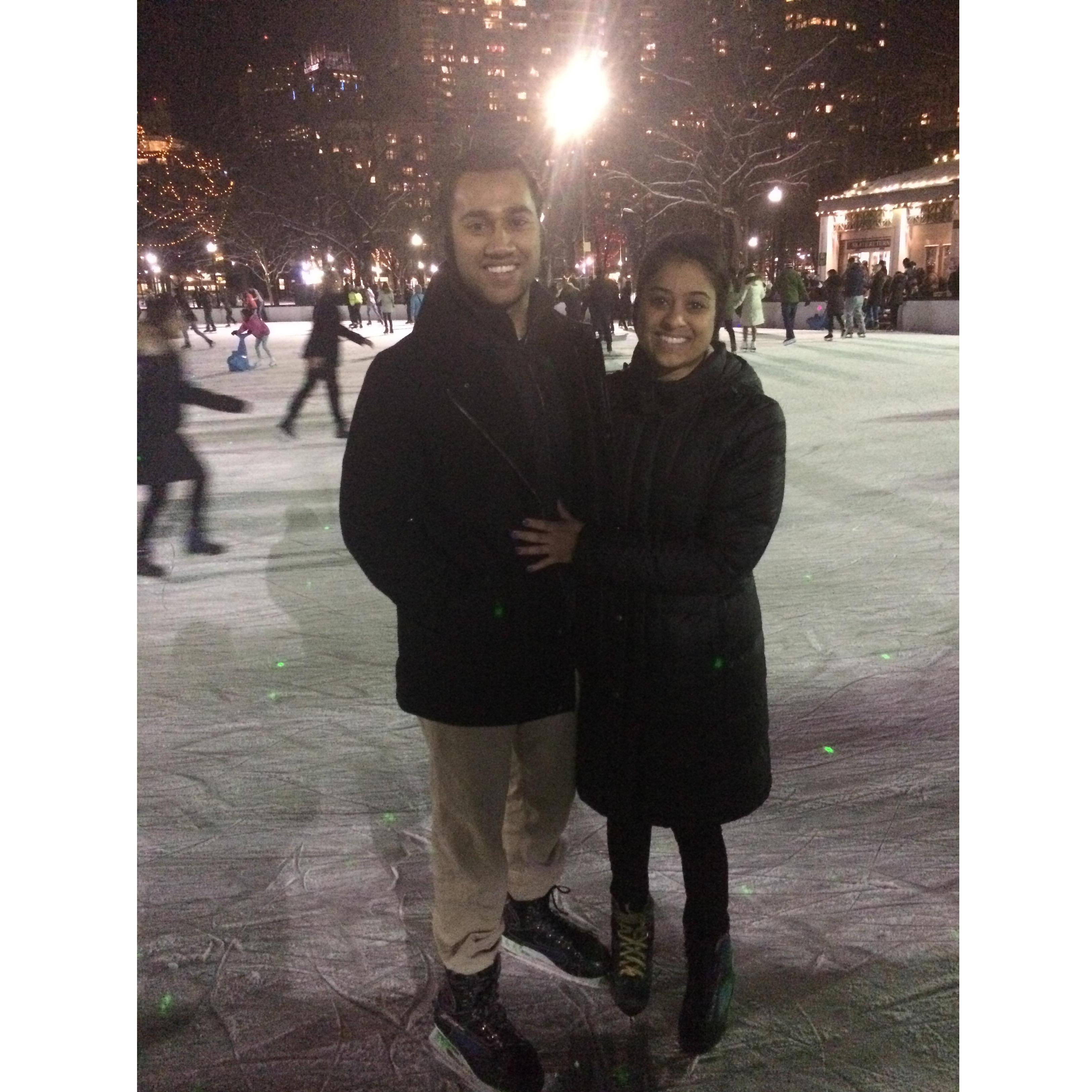 Ice Skating in Boston Commons