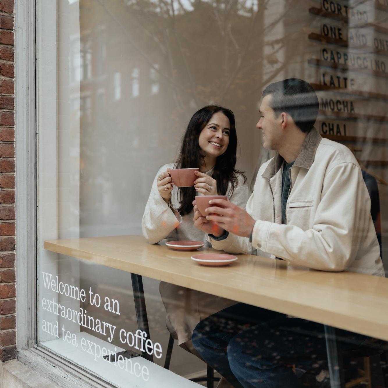Had to capture a coffee date during engagement pictures