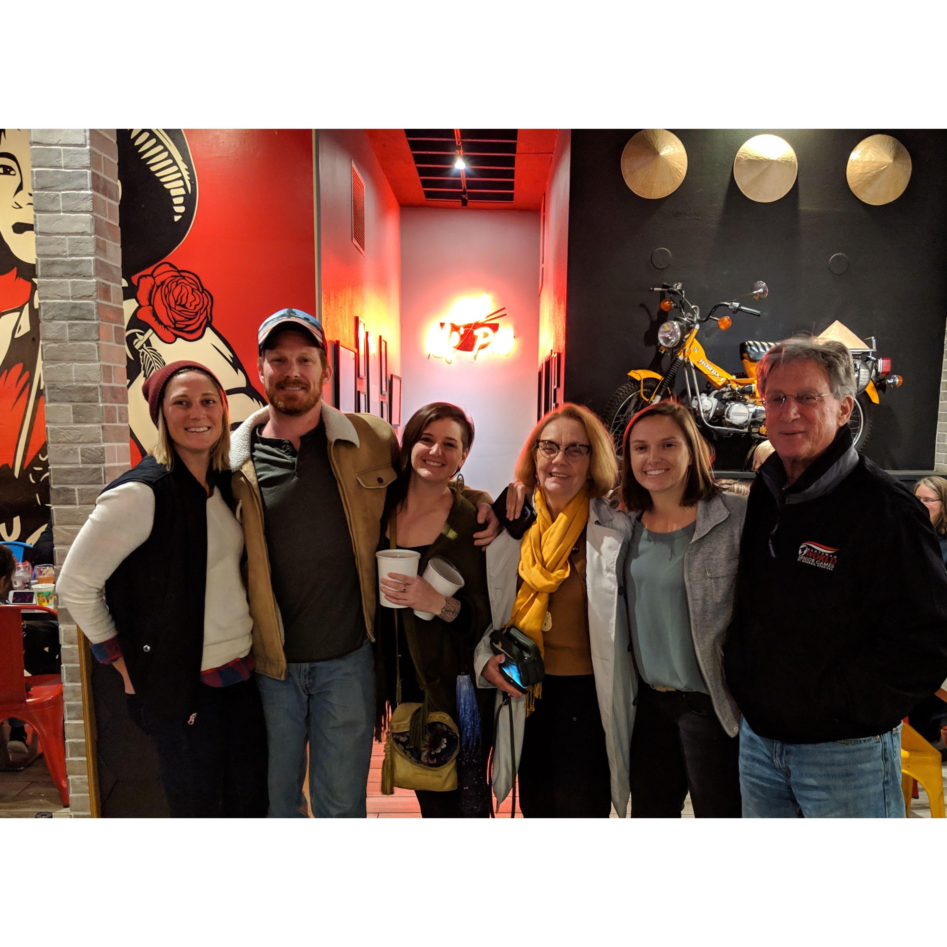Dinner with Will's family - 2018.