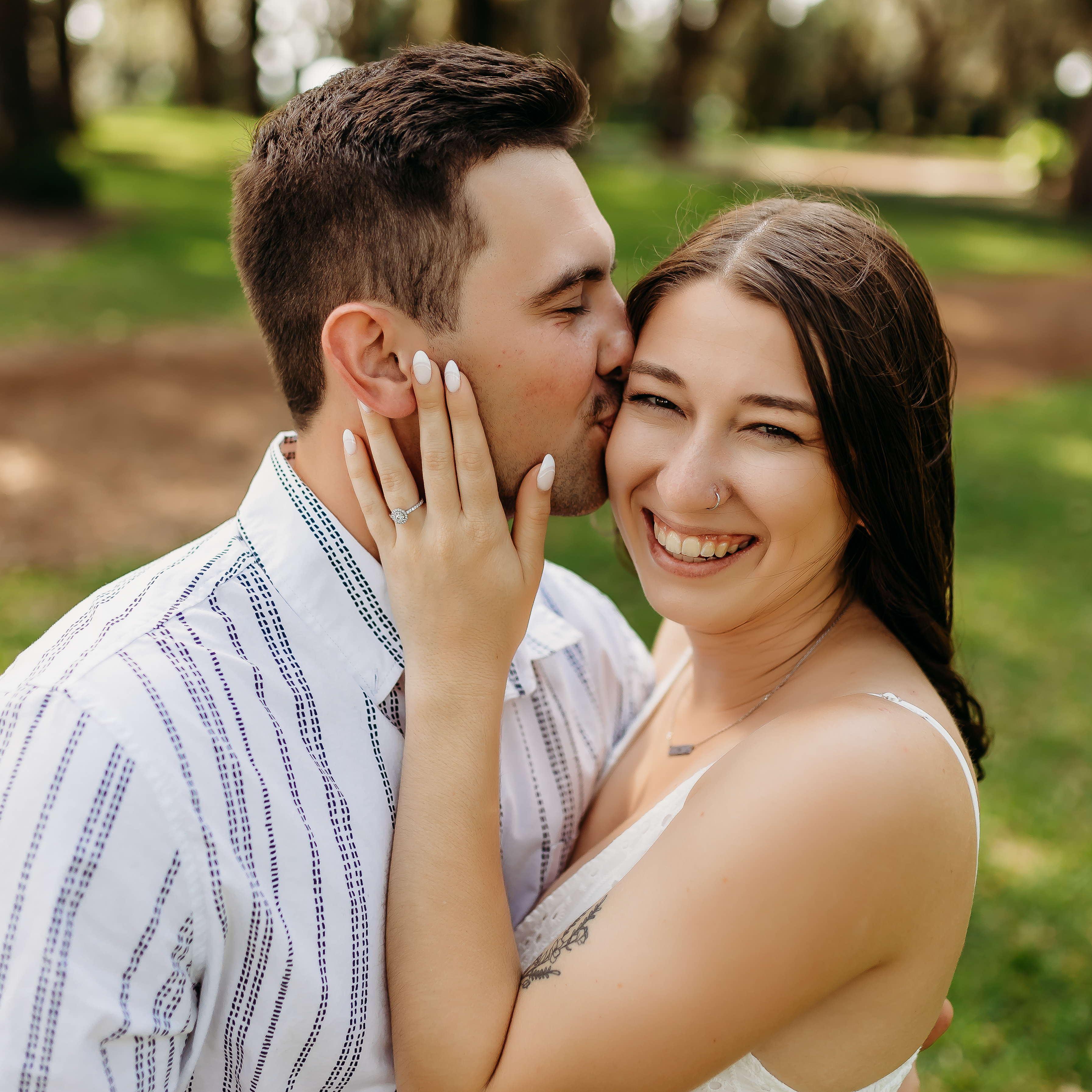 Engagement pictures at Bok tower Gardens 