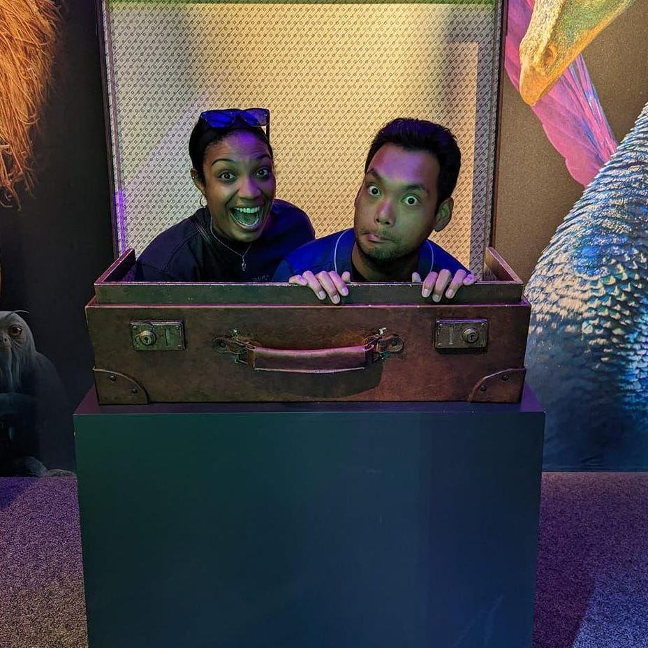 Having fun at the Franklin Institute when they had a Harry Potter/Wizarding World exhibition