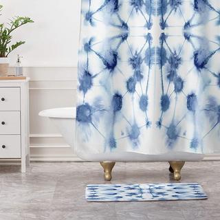 Mirror Dye Blue Memory Foam Bath Mat