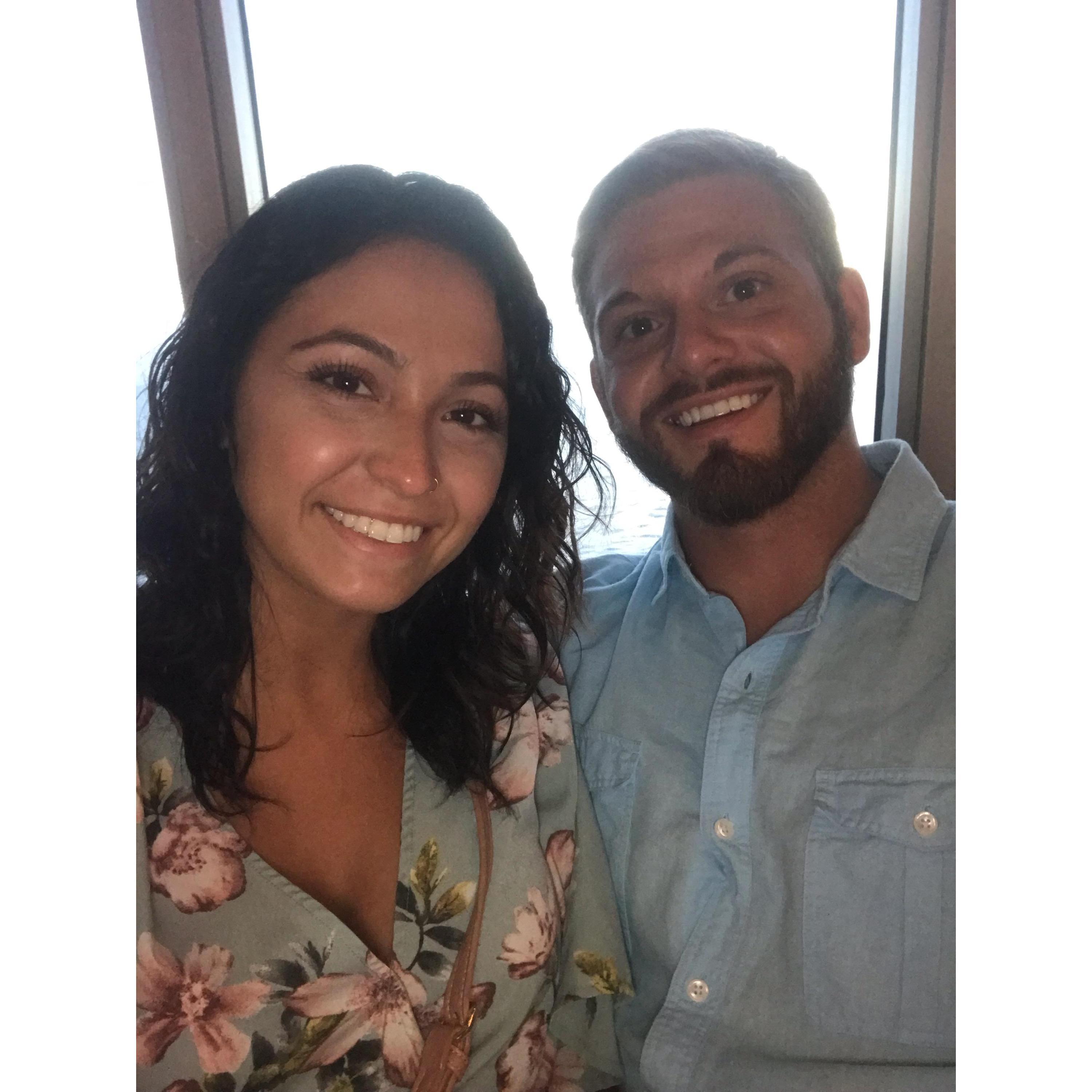 On the cruise where Austin popped the question!
