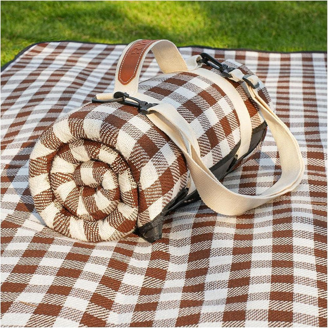RYCHIC Waterproof Picnic Blanket Beach Outdoor Camping Mat Extra Large Foldable Cute Big Travel Essential Accessories Gift Park Patio Lawn Garden Play Music Festival Concert Must Have