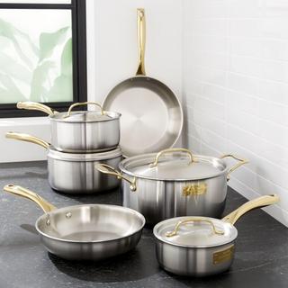 Fleischer and Wolf London Tri-Ply Stainless Steel/Gold 10-Piece Set