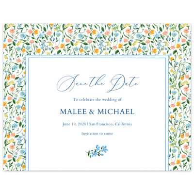 Cobalt, Blue Wedding Digital Save the Date - Ariella Landscape