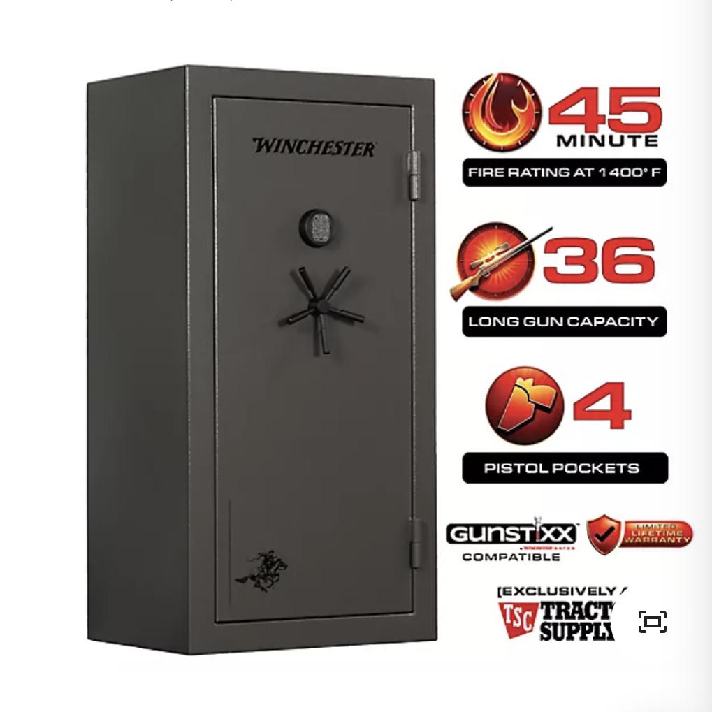 Winchester Safes 36 Long Gun 22.5 cu. ft. Electronic Lock Gun Safe, 45 Min. Fire Rating, Slate at Tractor Supply Co