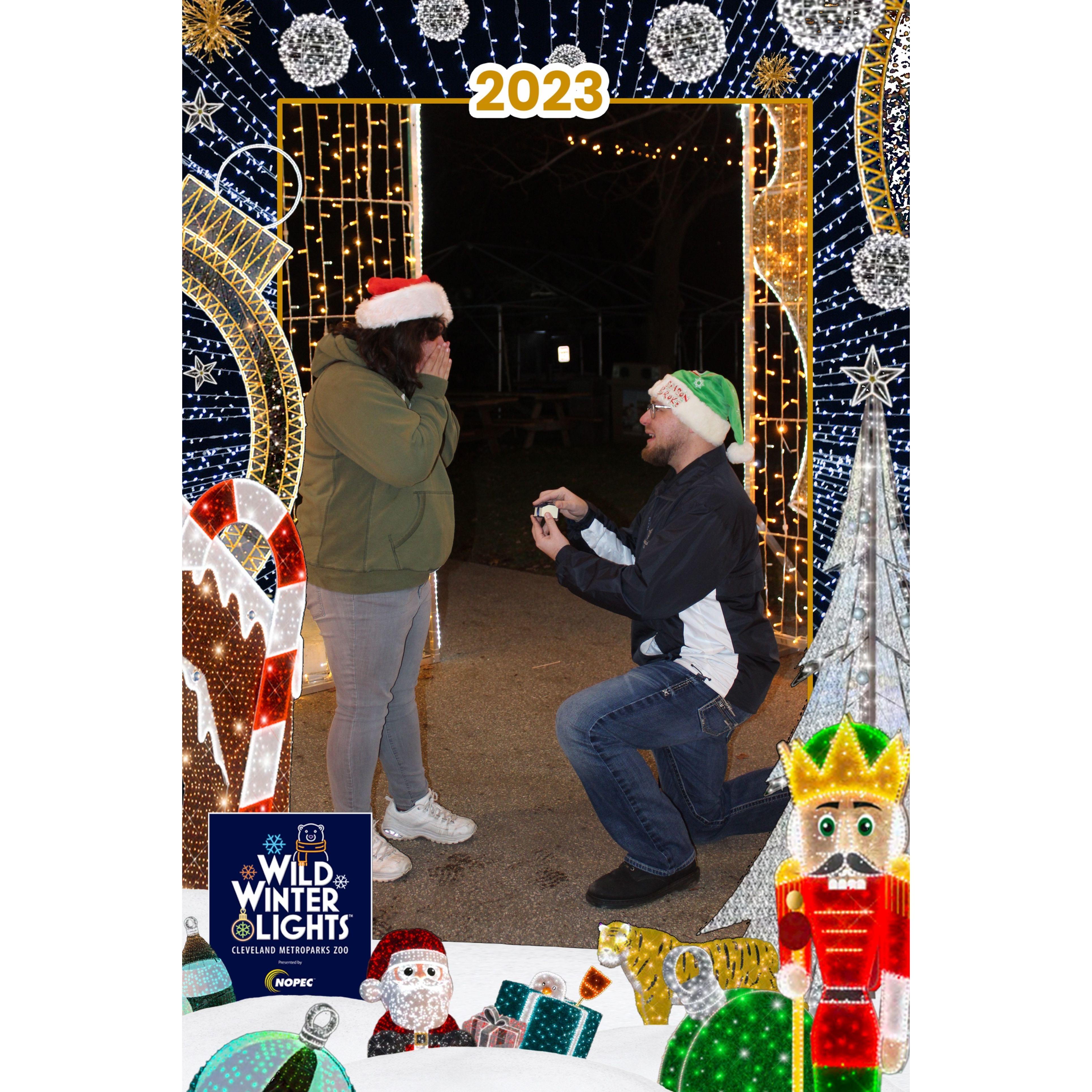 The night we got engaged, Dec. 10, 2023