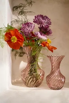Swirled Glass Vase