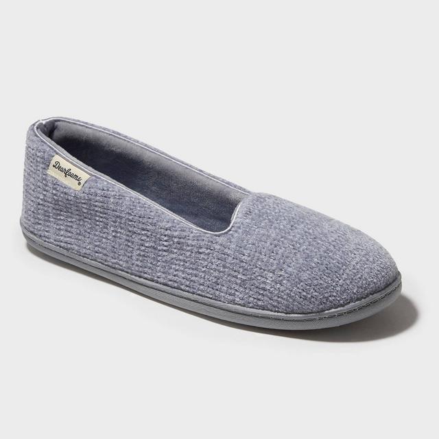 Women's Dearfoams Chenille Closed-Back Loafer Slippers - Sleet Gray M (7-8)