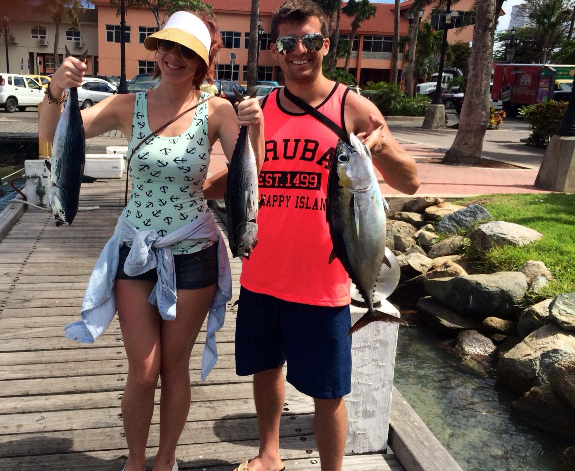 Deep Sea Fishing in Aruba! We caught Bonito Fish!