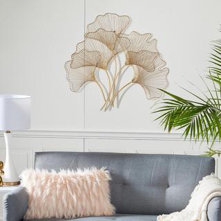 Golden Glam Five Leaf Wall Decor