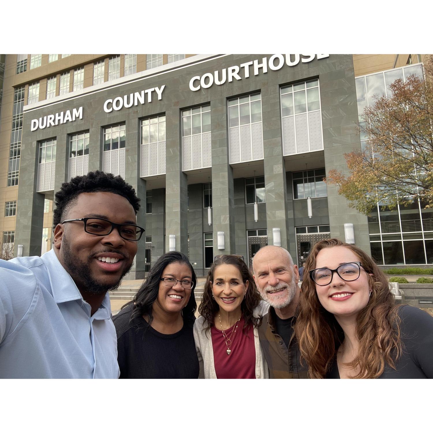We got "courthouse" married a month before our destination wedding.