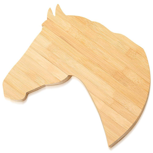 Briwooody Horse Shaped Bamboo Charcuterie Board for Kitchen Wood Cutting Board Wall Display Women Charcuterie Serving Tray Decoration Gift for Women