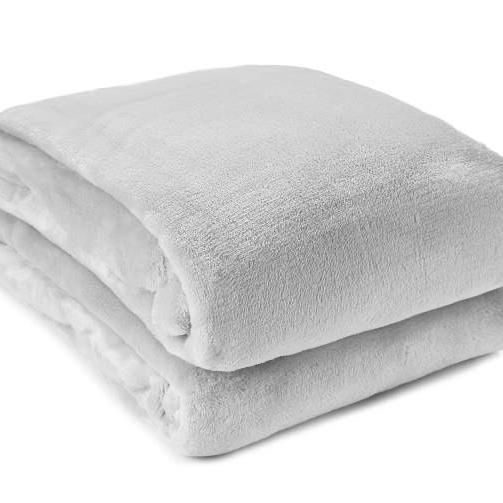Gray Velvet Plush Queen/King Blanket