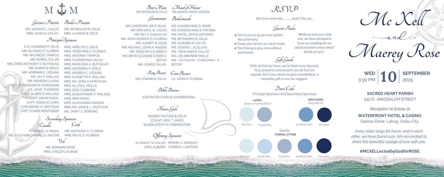 The Wedding Website of Maerey Rose Celis and Mc Xell Calvo