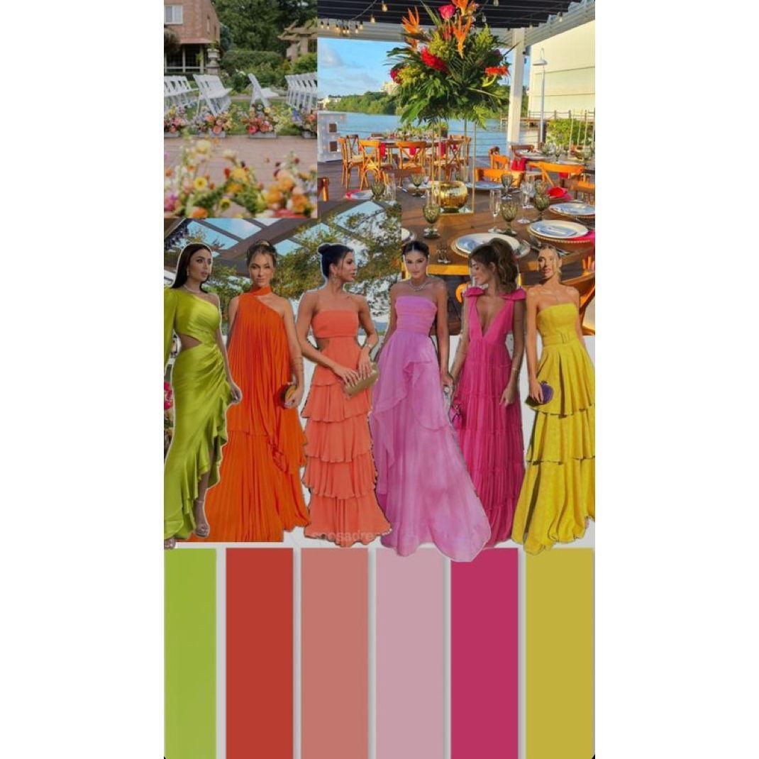 Sunset colors with a disco theme!