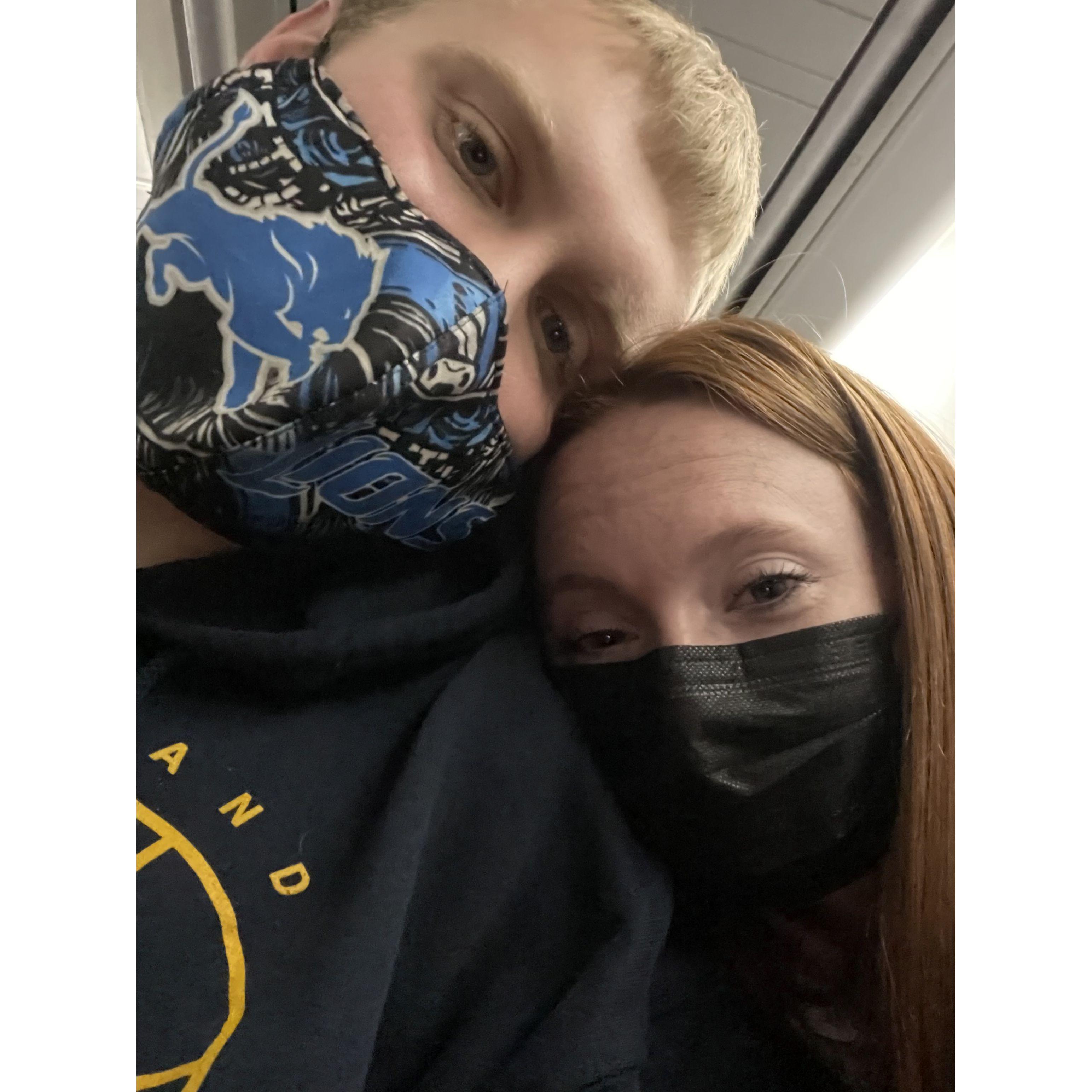 First time flying together to Michigan