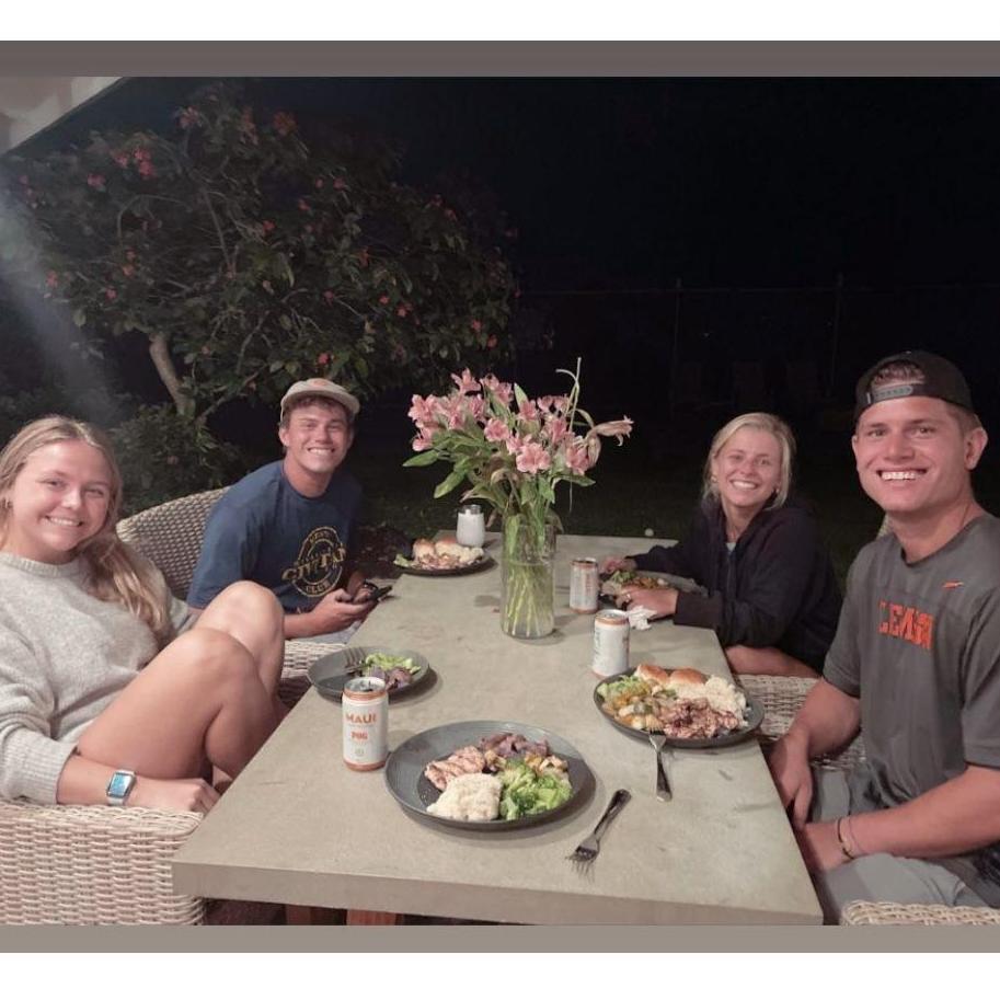 This was our first picture together and the beginning of a lifetime of dinners together!