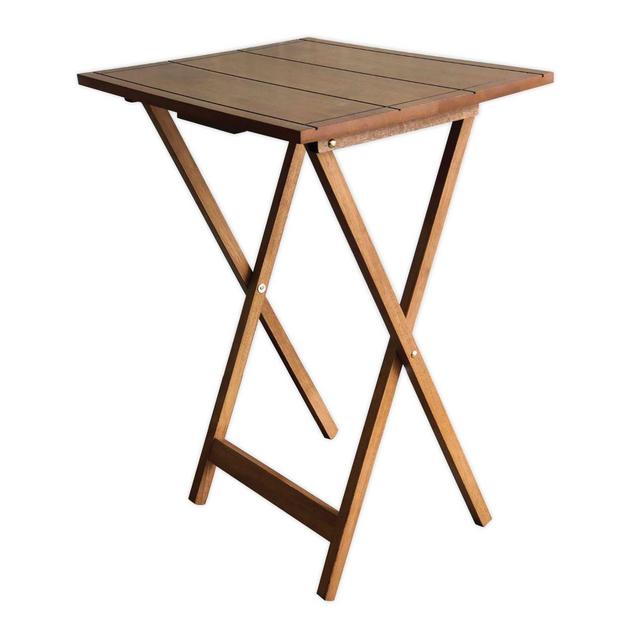 Bee & Willow™ Farmhouse Folding Snack Tray in Walnut