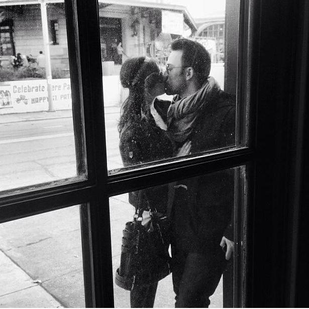 Sharing a kiss in Scranton, Courtney's hometown, on the infamous, "Parade Day."