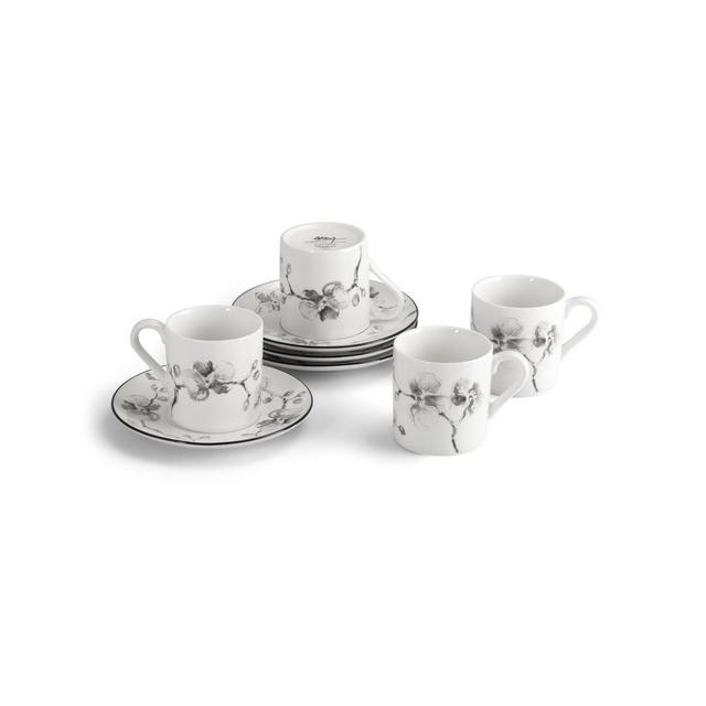 Michael Aram Black Orchid Demitasse Set, Service for 4