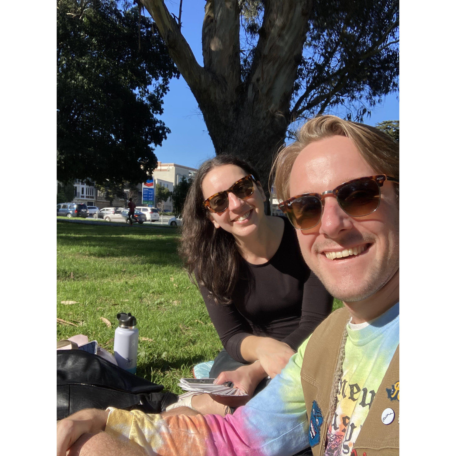 First selfie in the Panhandle, taking in the city sun