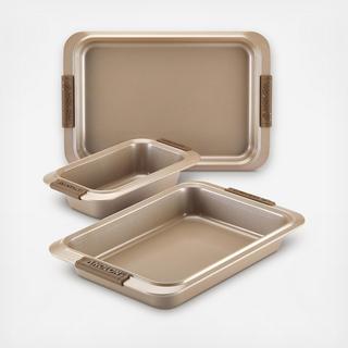 Advanced Bronze Nonstick 3-Piece Sweet & Savory Bakeware Set