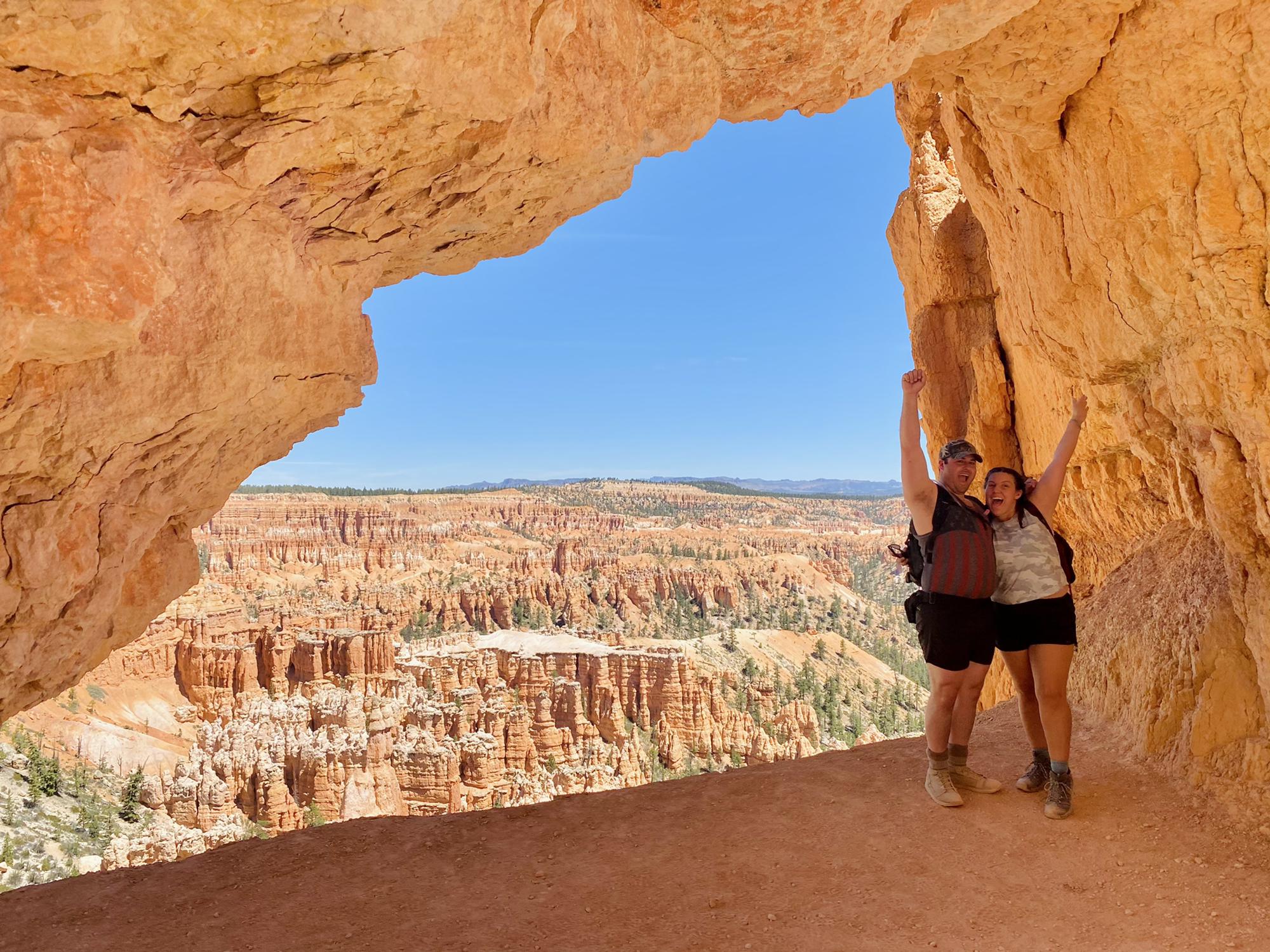 We road tripped 12 hours from California to Zion and Bryce and got to drive through Yosemite on our way. We were a month into dating, hot, sweaty, tired, and still loved being together.