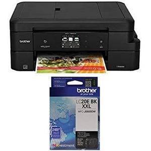Brother MFC-J985DW Work Smart All-in-One with INKvestment Cartridges and Brother LC20EBK Super High Yield Black Ink Cartridge Bundle