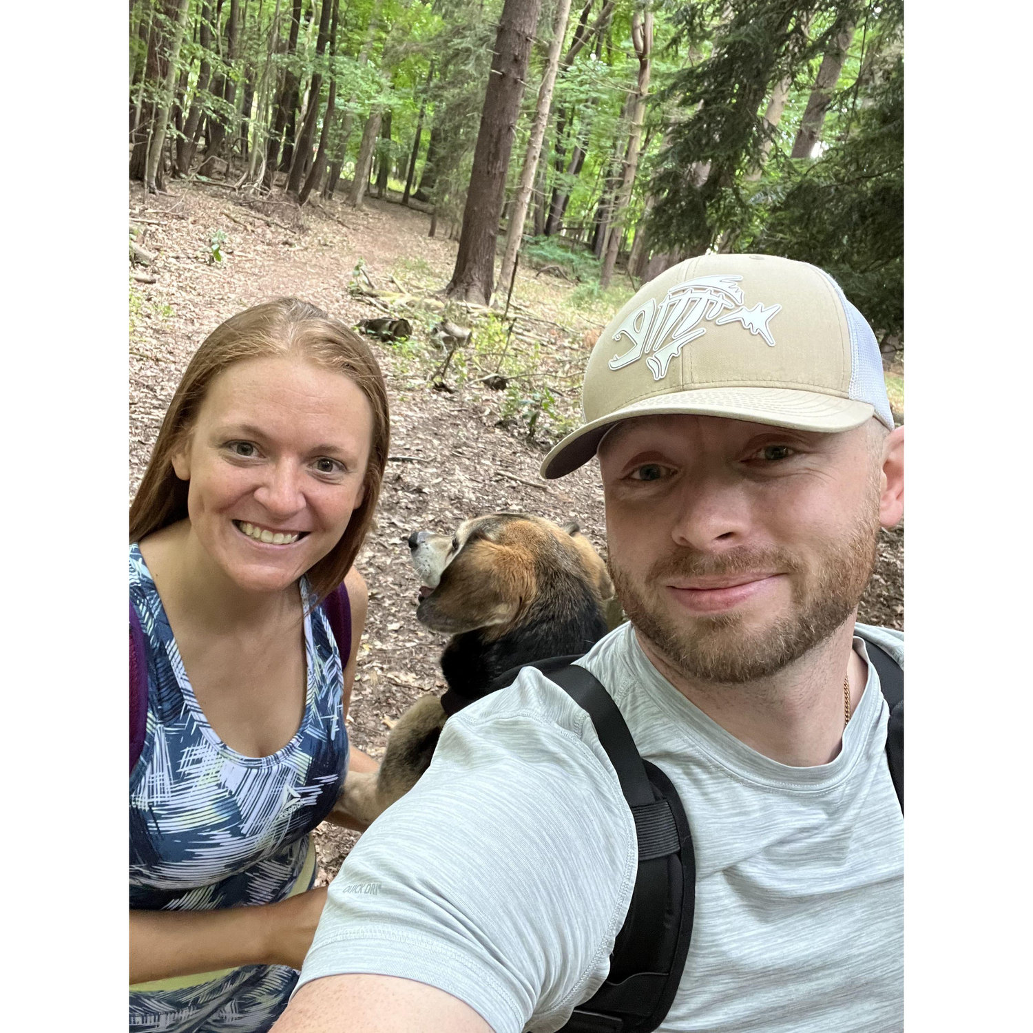Find us walking through Adell Durbin Park in Stow, Ohio most days of the week. Loki got a little tired here and asked to be carried.