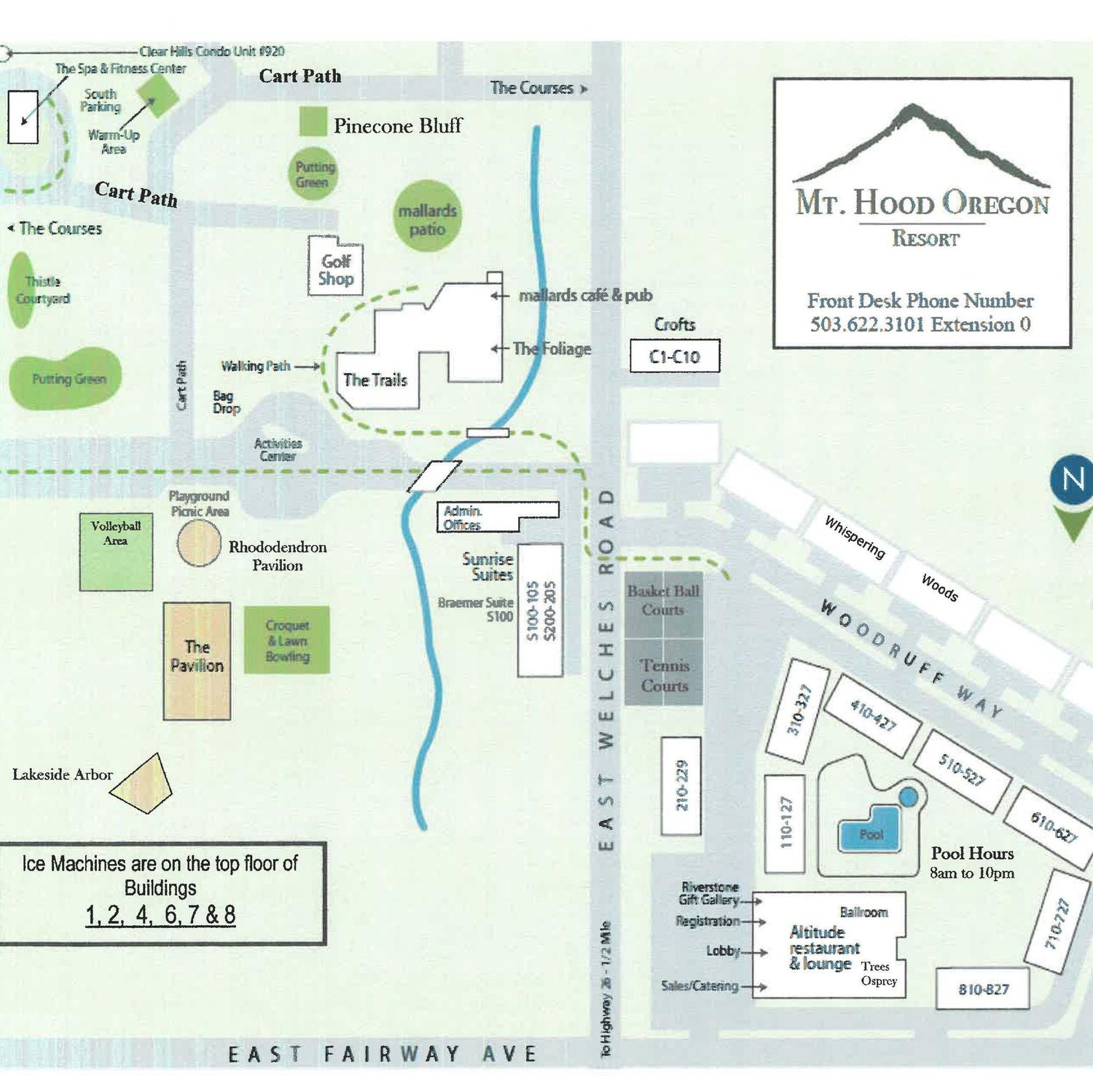 Mt. Hood Oregon Resort Map