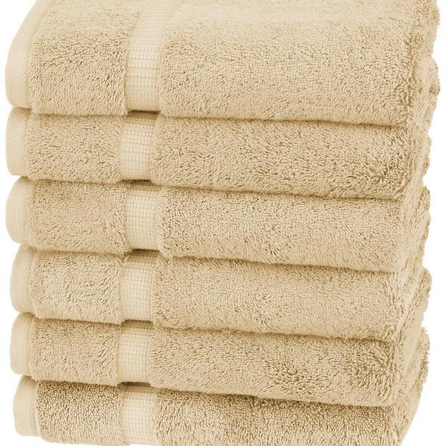 Pinzon Organic Cotton Hand Towels, Set of 6, Sand