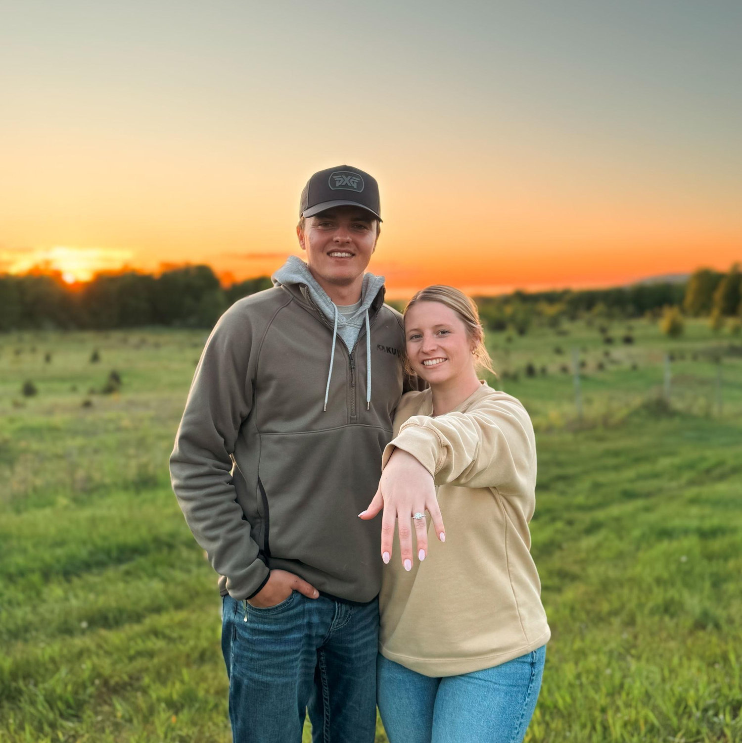 May 2025 - He proposed on the same hill @ the cherry farm where we would always get a picture!