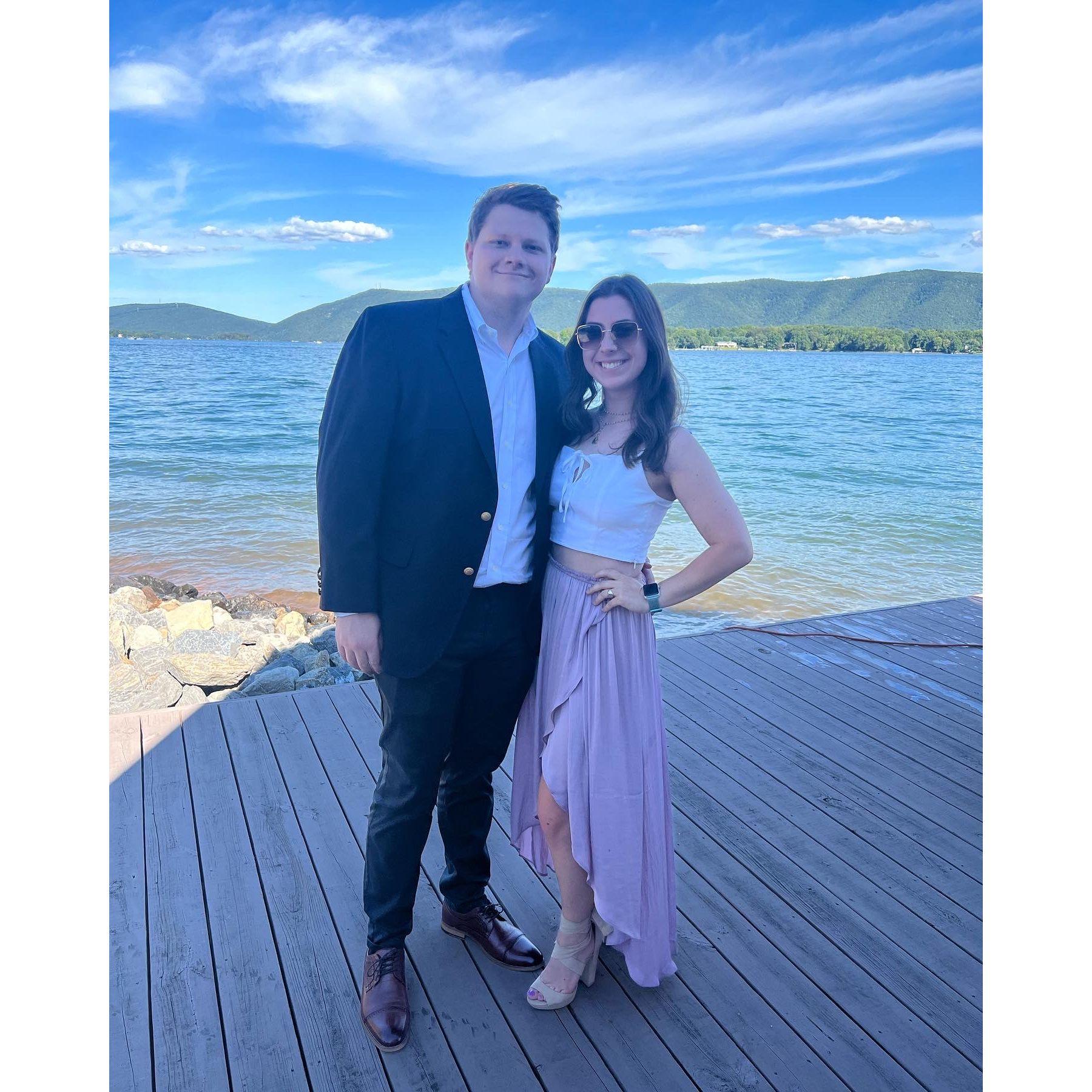First time as each other's wedding dates