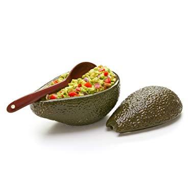 Prepworks by Progressive Guacamole Bowl with Spoon - Great for serving Homemade Guacamole, Avocado Dip, Guacamole Serving Tray