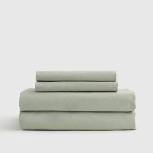 Classic Organic Percale Sheet Set (Sage Colour)