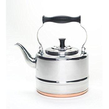 BonJour Tea Stainless Steel and Copper-Base Gooseneck Teapot