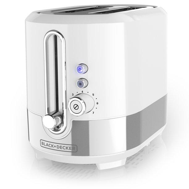 BLACK+DECKER 2-Slice Extra-Wide Slot Toaster, White, TR2200WSD